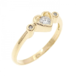 Nhẫn kim cương hình trái tim K18YG 0.12CT