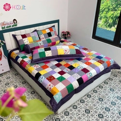 Chăn Quilt Caro Tím