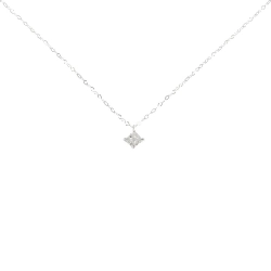 K18WG Dây chuyền kim cương 0.329CT - Hàng hiệu Chính hãng