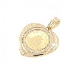 K18YG(枠) Đồng xu Mặt dây chuyền - Hàng hiệu Chính hãng 864464