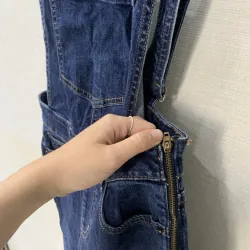 Yếm denim nữ skinny xanh đậm 792098