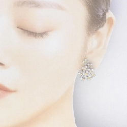 Bông tai/khuyên tai kim cương hoa K18WG 1.48CT - Hàng hiệu Chính hãng 874838