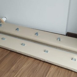 Giường 1m6 x 2m - nội thất Ifurni - bọc si kem mới 100% 105449