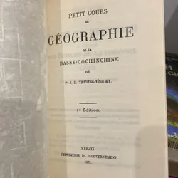 TIỂU GIÁO TRÌNH ĐỊA LÝ NAM KỲ, TRƯƠNG VĨNH KÝ, SONG NGỮ VIỆT - PHÁP (XB 1997) 561801