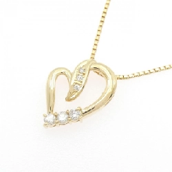 K18YG Dây chuyền kim cương hình trái tim 0.16CT - Hàng hiệu Chính hãng 860834