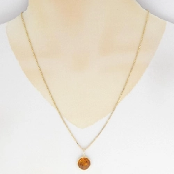 585YG Hổ phách Dây chuyền - Hàng hiệu Authentic 848062