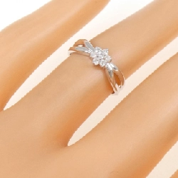 Nhẫn kim cương hoa K18WG 0.11CT - Hàng hiệu Authentic 850900