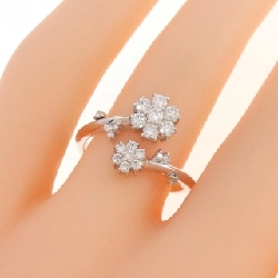 Nhẫn kim cương hoa K18WG 0.46CT 670115