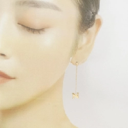 K18YG Chữ cái N Bông tai - Hàng hiệu Chính hãng 868867