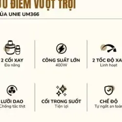 ✨ UNIE UM366 – Máy xay thịt đa năng, xay – trộn – đánh ruốc tiện lợi! 715753