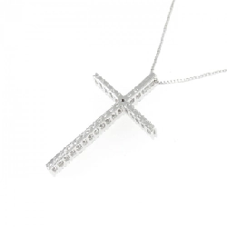 K18WG Dây chuyền kim cương chéo 0.20CT - Hàng hiệu Chính hãng 857802