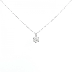 K18WG/750WG Solitaire Dây chuyền kim cương 0.2CT - Hàng hiệu Chính hãng