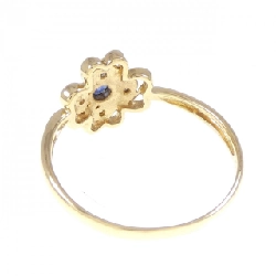 Nhẫn Sapphire Hình Tim × Hoa K18YG 0.14CT - Hàng hiệu Chính hãng 853188