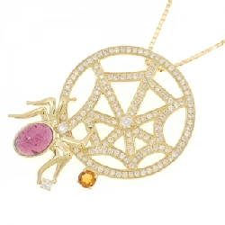 K18YG Nhện Đá Màu Dây Chuyền - Hàng hiệu Chính hãng 861844