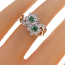 Nhẫn Emerald PT900 Hoa 0.28CT - Hàng hiệu Chính hãng 852322