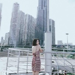 Đầm nữ body sọc hở lưng 8876