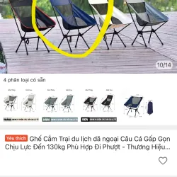 Ghế Cắm Trại du lịch dã ngoại Câu Cá Gấp Gọn Chịu Lực Đến 130kg Phù Hợp Đi Phượt 1031887