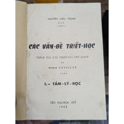 CÁC VẤN ĐỀ TRIẾT HỌC - NGUYỄN HỮU TRỌNG DỊCH ( SÁCH ĐÓNG LẠI BÌA KO CÒN BÌA GỐC )