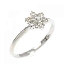 Nhẫn kim cương K10WG hoa 0.20CT