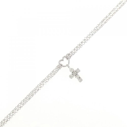 Ponte Vecchio Heart × Cross Diamond Bracelet 0.12CT