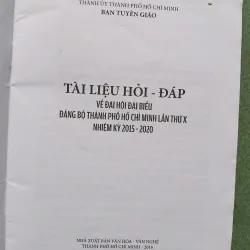 [Sách chính trị] Tài liệu hỏi đáp - Đại hội Đại biểu Đảng bộ Tphcm lần thứ X 1021674