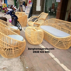 Bàn ghế sofa trứng mây tự nhiên 459646
