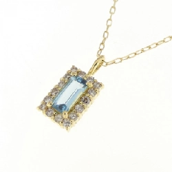 K18YG Blue Topaz Necklace 0.10CT - Hàng hiệu Authentic 861369