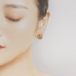 K18YG Đá màu Bông tai - Hàng hiệu Chính hãng 873981