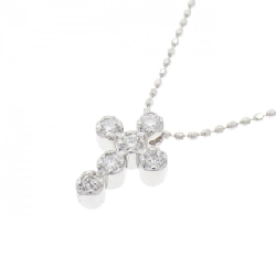 K18WG Dây chuyền kim cương chéo 0.14CT - Hàng hiệu Chính hãng 855848