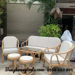 Sofa mây phòng khách lưng V 592980