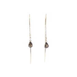 K10YG/K10WG Đá quý khói Bông tai - Hàng hiệu Chính hãng