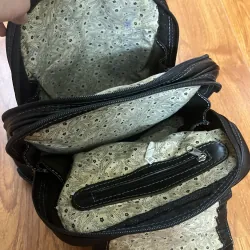 Balo nữ 24x32x11 da mộc khắc 2hand 992664