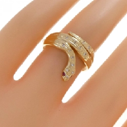 Nhẫn ruby K18YG hình rắn 0.02CT 665719