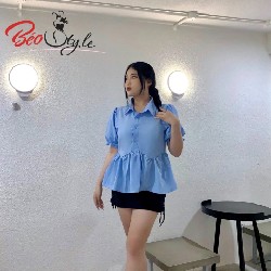 Áo sơ mi kiểu Babydoll AKBS031 - Xanh - XL 60799