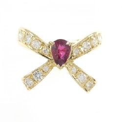 Nhẫn ruby K18YG hình ruy băng 0.59CT - Hàng hiệu chính hãng 850506