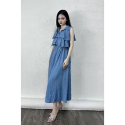 Đầm Hobbs tầng xanh dương đậm size (50~57kg)