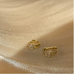 Hoa tai mạ vàng 14K đá Zircon (9mm)