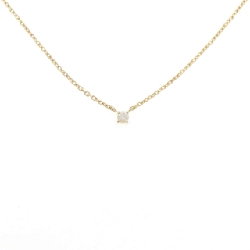 K18YG Solitaire Dây chuyền kim cương 0.11CT - Hàng hiệu Chính hãng