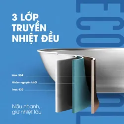 Bộ nồi chảo inox Kalite Eco Dual 🍳 bền chắc – nấu ngon mỗi ngày 723252