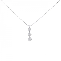 K18WG Dây chuyền kim cương ba viên 0.50CT - Hàng hiệu Chính hãng