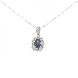 Dây chuyền Sapphire PT900/PT850 0.85CT - Hàng hiệu Chính hãng