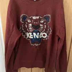 Áo sweatshirt Kenzo thêu đầu hổ màu đỏ đô burgundy 759712