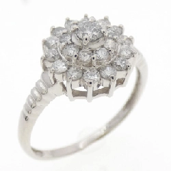 Nhẫn kim cương hoa PT900 0.50CT - Hàng hiệu Authentic