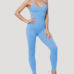 Jumpsuit thể thao tập Yoga, tập Gym, thoáng khí (Size M) - Màu xanh dương