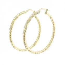 Bông tai hoop 750YG - Hàng hiệu Authentic