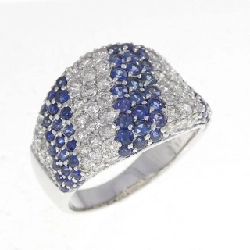 Nhẫn Sapphire 750WG 1.40CT - Hàng hiệu Chính hãng