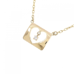 K18YG Solitaire Heart Diamond Necklace - Hàng hiệu Authentic 862786