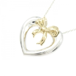 Dây chuyền Tiffany Heart×Ribbon 925/750YG - Hàng hiệu Authentic 842773