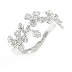 Nhẫn kim cương hoa K18WG 0.25CT - Hàng hiệu Authentic