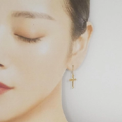 K18YG Khuyên tai chéo - Hàng hiệu Authentic 867570